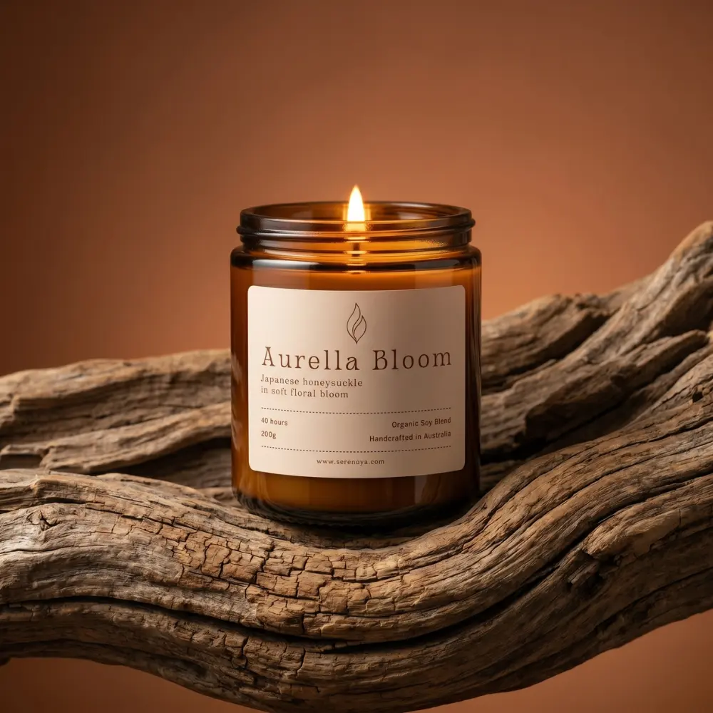 Aurella Bloom Luxury Scented Candle – Japanese Honeysuckle Floral Fragrance Aurella Bloom Luxury Scented Candle – Japanese Honeysuckle Floral Fragrance - Image 2